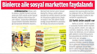 Binlerce aile sosyal marketten faydalandı