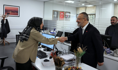 Başkan Dr. Mithat Bülent Özmen'den personele Ramazan ziyareti