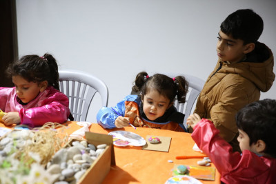 Eyüpsultan'da çocuklar Ramazan'ın güzelliklerini sanatla yaşıyor