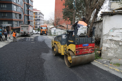 Eyüpsultan'da asfaltlama çalışmaları devam ediyor