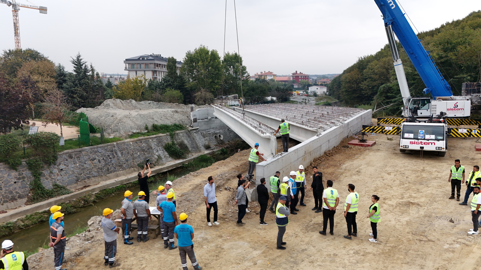 Göktürk Bağlantı Yolu Projesi'nde çalışmalar hız kesmeden devam ediyor